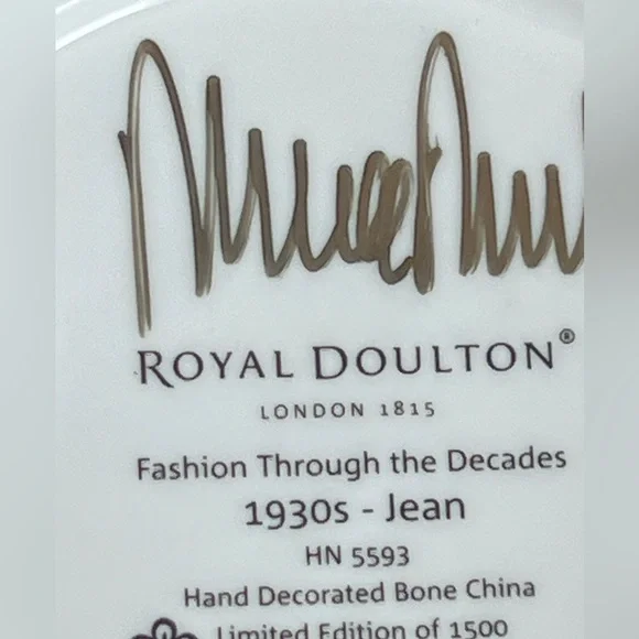 Royal Doulton Fashion Through the Decades 1930s-Jean HN5593. Ltd Edit # 483/1500